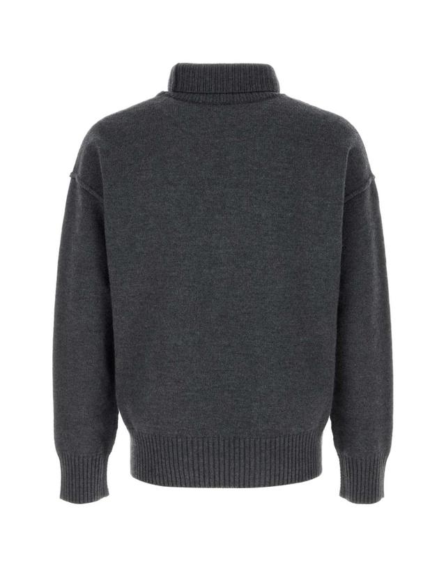 아미 [해외직구][X45]아미 UKS839018 084 남성 셔츠 남방 긴팔 반팔 Dark grey wool sweater 착용컷