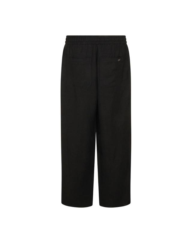 아미 [해외직구][Q11]AMI PARIS HTR868VI0052001 남성 팬츠 바지 트라우저 BLACK VISCOSE LINEN BLEND PANT 착용컷