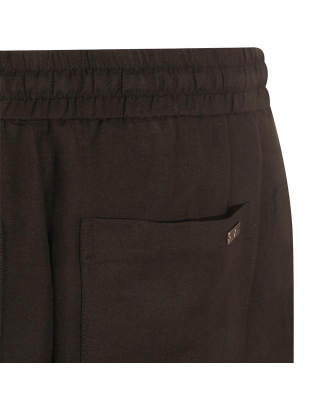 아미 [해외직구][Q11]AMI PARIS HTR868VI0052001 남성 팬츠 바지 트라우저 BLACK VISCOSE LINEN BLEND PANT 착용컷