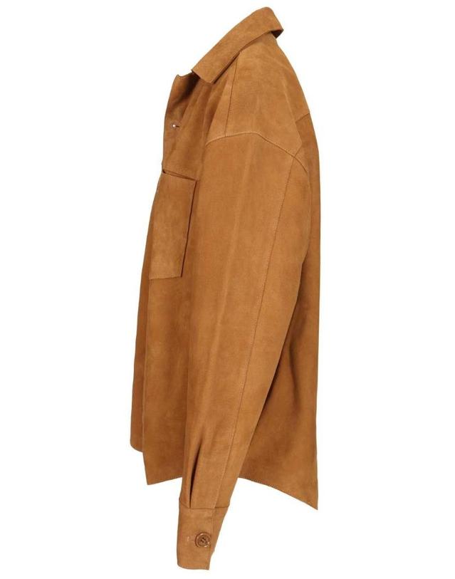 아미 [해외직구][A94]아미 USH826LH0059236 남성 가죽자켓 레더자켓 AMI AMI Suede Overshirt 착용컷