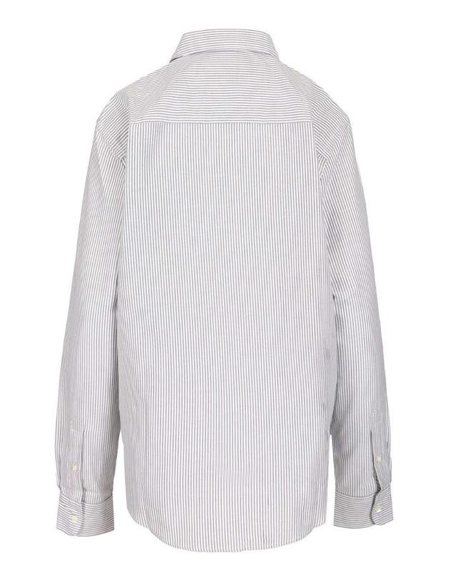 아미 [해외직구][A94]아미 BFUSH063CO0087039 공용 셔츠 AMI AMI Striped Shirt 착용컷