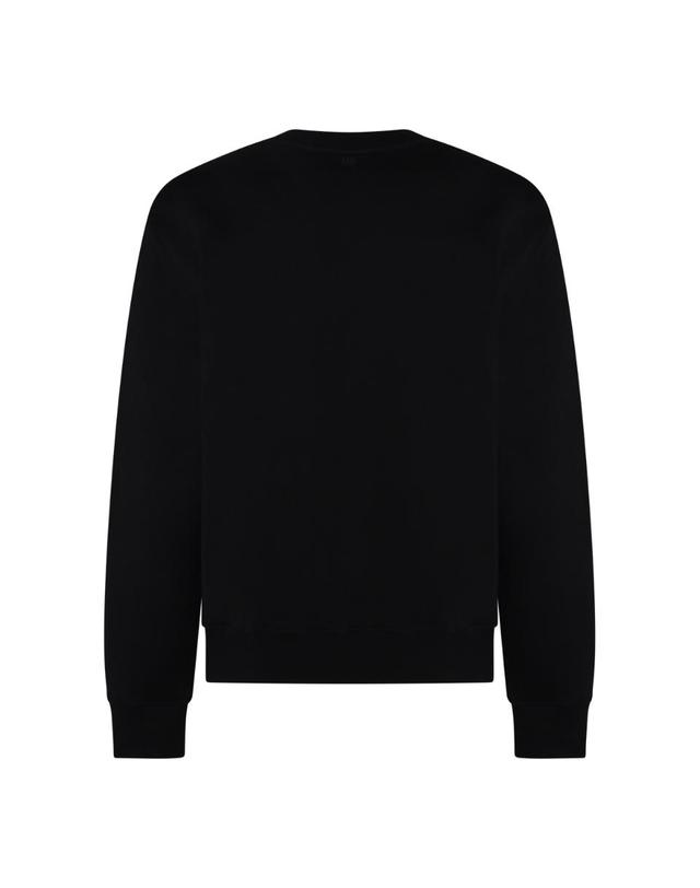 아미 [해외직구][Q11]AMI PARIS HSW763730045 남성 맨투맨 스웨트셔츠 후드 BLACK COTTON SWEATSHIRT 착용컷