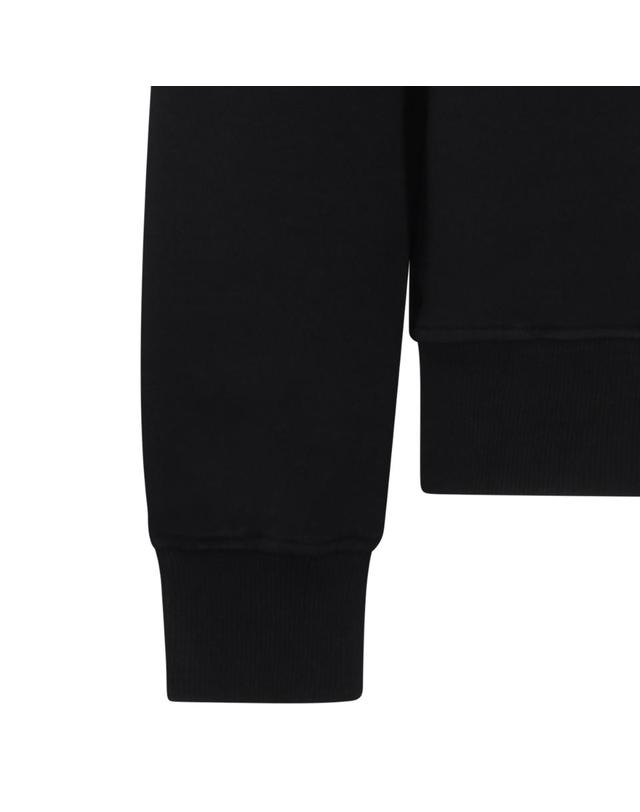 아미 [해외직구][Q11]AMI PARIS HSW763730045 남성 맨투맨 스웨트셔츠 후드 BLACK COTTON SWEATSHIRT 착용컷