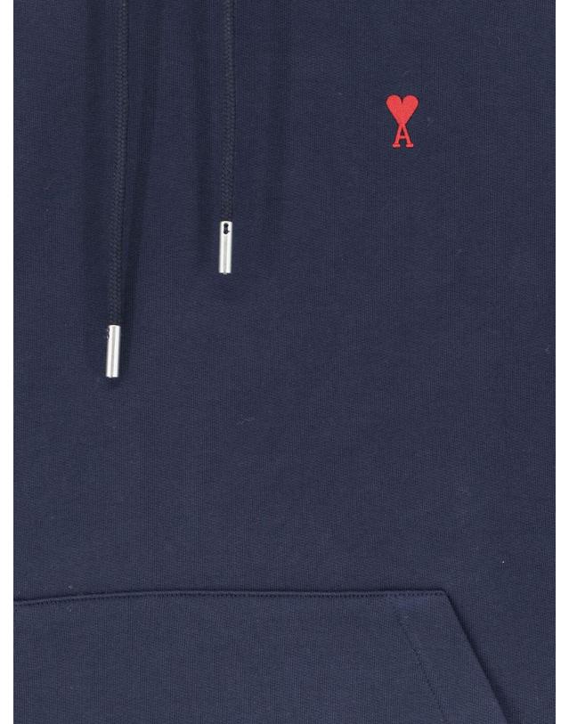 아미 [해외직구][N85]AMI PARIS BFUSW235 남성 맨투맨 후드 스웨트셔츠 AMI PARIS Hooded cotton sweatshirt 착용컷