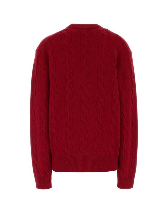 아미 [해외직구][X45]아미 UKC393KN0189 A186 여성 스웨터 니트 가디건 Red wool cardigan 착용컷