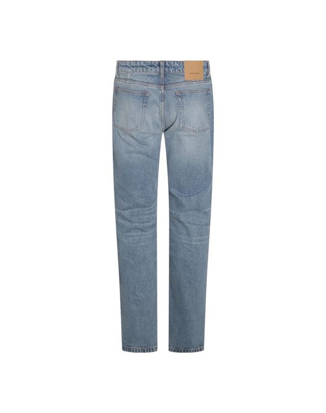 아미 [해외직구][Q11]AMI PARIS HTR001DE0046480 남성 데님진 청바지 BLUE COTTON DENIM JEANS 착용컷