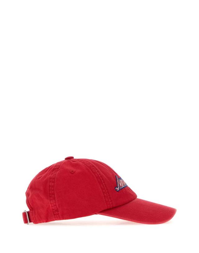 아미 [해외직구][X45]아미 UCP290AW0052 A342 남성 모자 버킷햇 비니 캡 Fuchsia cotton baseball cap 착용컷