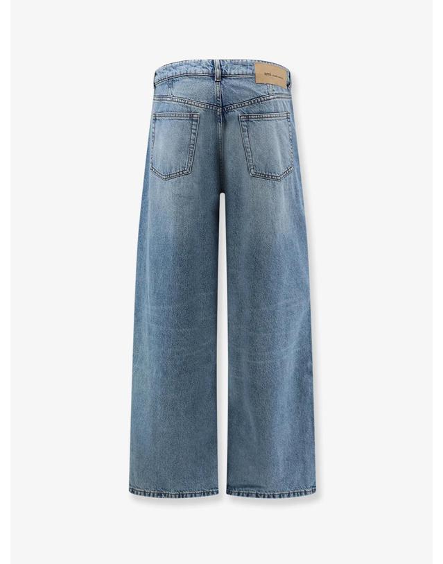 아미 [해외직구][N85]AMI PARIS HTR919 남성 데님 청바지 진 AMI PARIS Blue denim jeans 착용컷