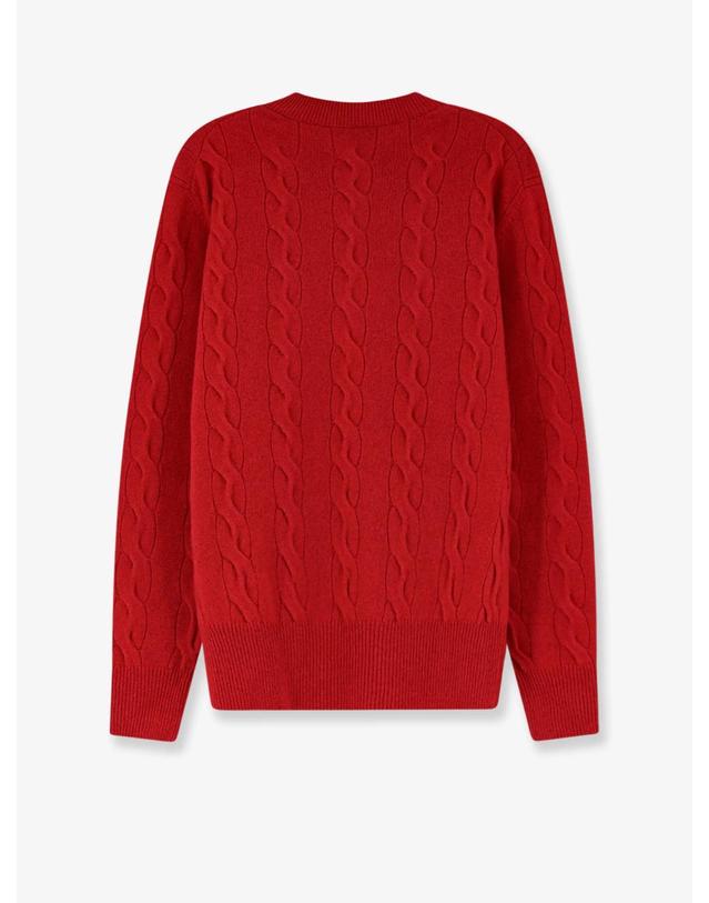 아미 [해외직구][N85]AMI PARIS UKS880 남성 맨투맨 후드 스웨트셔츠 AMI PARIS Wool sweater with cable knit 착용컷