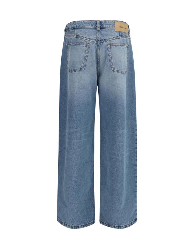 아미 [해외직구][K68]AMI PARIS HTR919DE0046 480 남성 청바지 데님 진 데님진 Cotton wide leg Jeans 착용컷