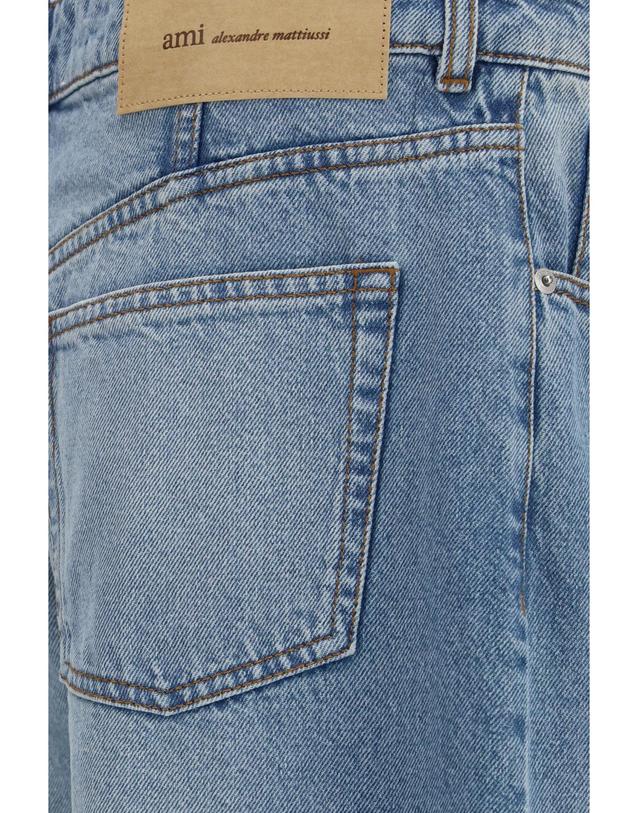 아미 [해외직구][K68]AMI PARIS HTR919DE0046 480 남성 청바지 데님 진 데님진 Cotton wide leg Jeans 착용컷