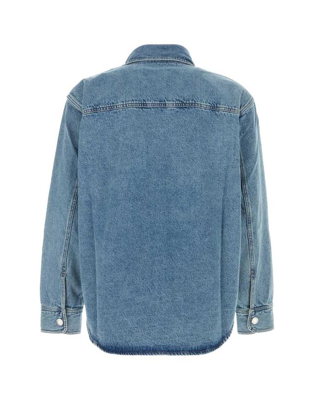 아미 [해외직구][X45]아미 UJK918DE0046 480 남성 셔츠 남방 긴팔 반팔 Denim overshirt 착용컷
