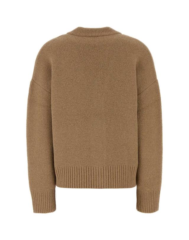 아미 [해외직구][X45]아미 UKC365KN0135 A278 여성 스웨터 니트 가디건 Camel alpaca blend cardigan 착용컷