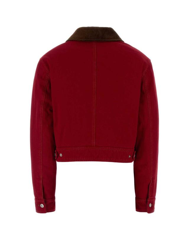 아미 [해외직구][X45]아미 FJK920DE0132 A186 여성 자켓 베스트 블레이저 봄버 데님 Red denim jacket 착용컷