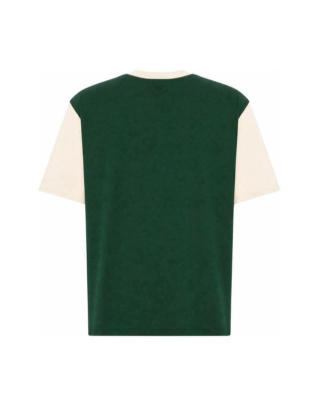 아미 [해외직구][W63]AMI PARIS UTS418JE0272 A244 남성 티셔츠 상의 탑 T shirt in cotone 착용컷