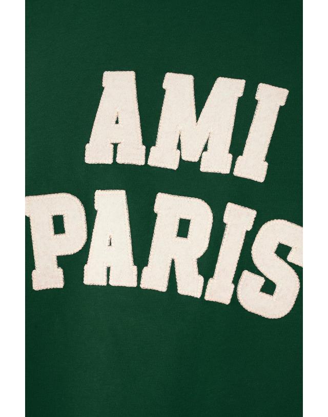 아미 [해외직구][W63]AMI PARIS UTS418JE0272 A244 남성 티셔츠 상의 탑 T shirt in cotone 착용컷