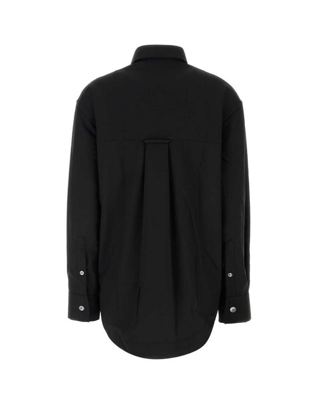 아미 [해외직구][X45]아미 USH808WV0194 001 여성 셔츠 남방 블라우스 Black wool oversize shirt 착용컷