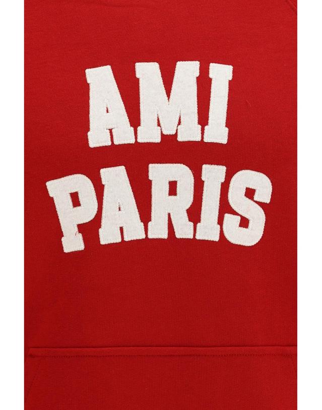 아미 [해외직구][K68]AMI PARIS USW803JE0273 A202 남성 맨투맨 스웨트셔츠 후드 Embroidered cotton Hoodie 착용컷
