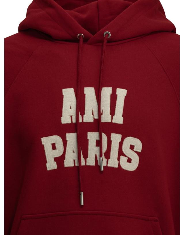 아미 [해외직구][V90]Ami Paris USW803JE0273A202 남성 스웨트셔츠 후드 맨투맨 Ami Paris Hoodie 착용컷