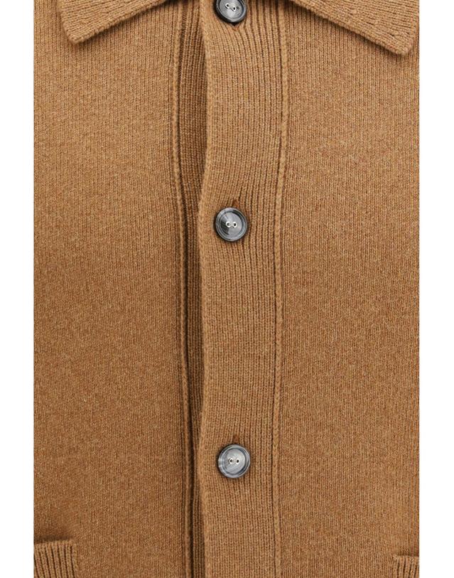 아미 [해외직구][K68]AMI PARIS HKC923KN0192 280 남성 니트 스웨터 가디건 Wool shirt collar Cardigan 착용컷