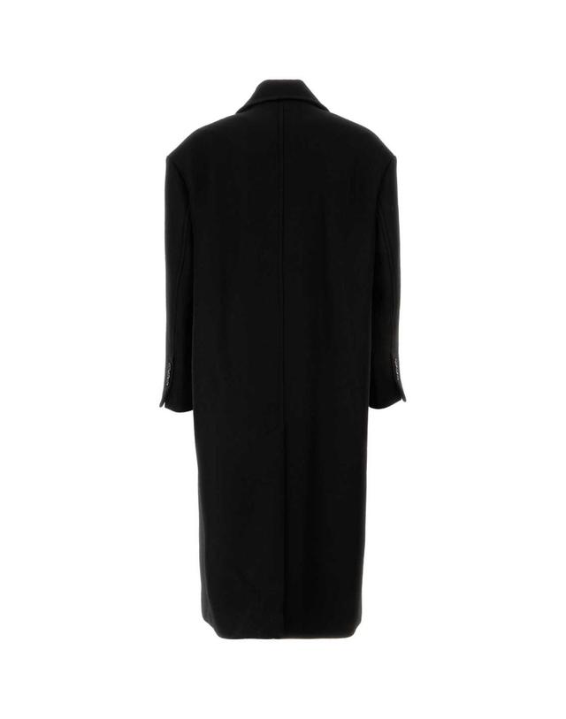 아미 [해외직구][X45]아미 HCO458WV0078 001 남성 코트 하프 롱 트렌치 오버 Black wool coat 착용컷