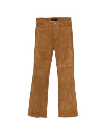 [해외직구][P13]7 FOR ALL MANKIND 7N300H46U73RP 여성 데님 진 청바지 바지 팬츠 트라우져 로고 부츠컷 와이드데님 7 FOR ALL MANKIND SUEDE LEATHER TROUSERS