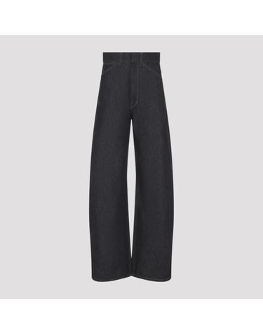 [해외직구][D14]르메르 PA1264LD1061 BK965 SLATE 여성 데님진 청바지 하의 Lemaire High Waisted Curved Pants