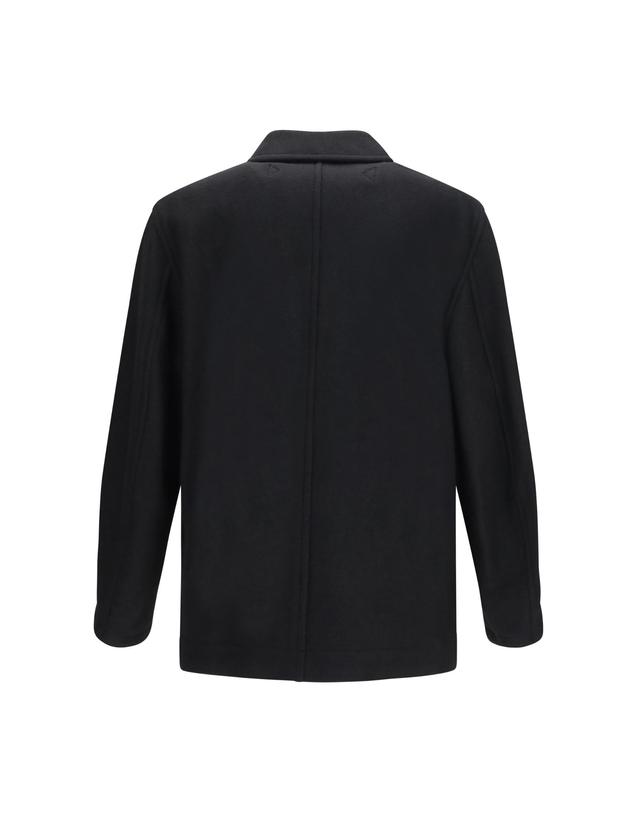 르메르 [해외직구][K68]르메르 CO1166LF1700 BK999 남성 코트 하프 롱 트렌치코트 레인코트 파카 Short double breasted wool and alpaca Coat 착용컷