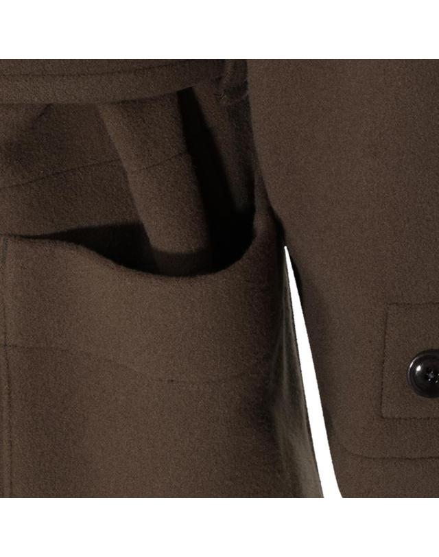 르메르 [해외직구][S27]르메르 CO1037LF1116GR610 남성 트렌치코트 하프코트 오버코트 롱코트 자켓 로고 BROWN WOOL COAT 착용컷