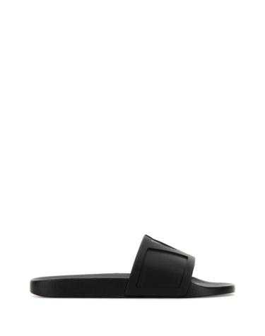 [해외직구][X45]valentino 9Y2S0J93MYC 0NO 남성 슬리퍼 샌들 플립플랍 조리 Black rubber Viva Superstar slippers