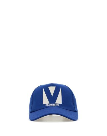 [해외직구][X45]valentino 6Y2HDA41WGJ REV 남성 모자 버킷햇 비니 캡 Electric blue cotton baseball cap