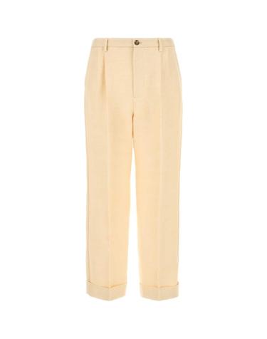 [해외직구][X45]valentino 6V3RBM40AKJ 581 남성 바지 면바지 조거 카고 와이드 Cream jute blend pant