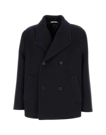 [해외직구][X45]valentino 5V3CJJ00A8Y 598 남성 코트 하프 롱 트렌치 오버 Midnight blue wool coat