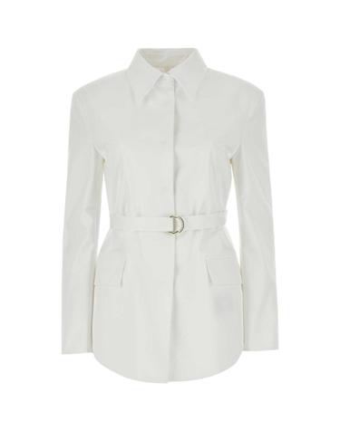 [해외직구][X45]valentino 4B0CJ3E55DN 001 여성 자켓 베스트 블레이저 봄버 데님 White poplin overcoat