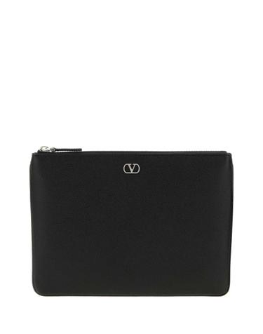 [해외직구][X45]valentino 9Y2P0AP5UAG 0NO 남성 클러치백 파우치백 Black leather VLogo Signature clutch