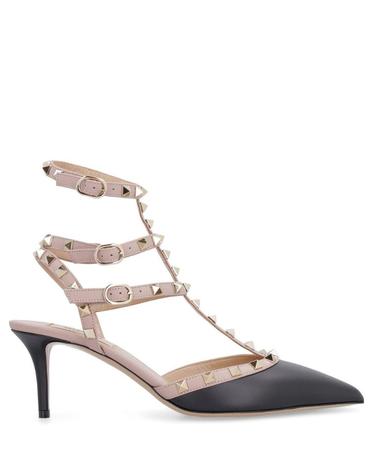 [해외직구][P13]valentino WS0375VODN91 여성 펌프스 힐 하이힐 슬링백 스틸레토 구두 뮬 발레리나 valentino ROCKSTUD LEATHER PUMPS