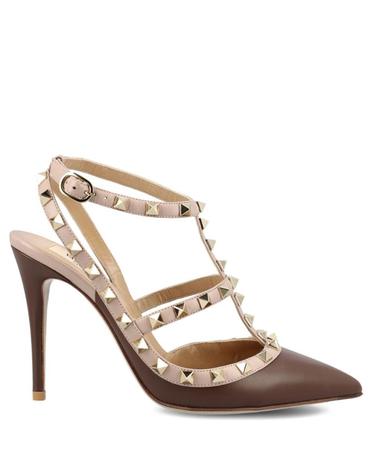 [해외직구][P13]valentino WS0393VODCUW 여성 펌프스 힐 하이힐 슬링백 스틸레토 구두 뮬 발레리나 valentino ROCKSTUD LEATHER PUMPS