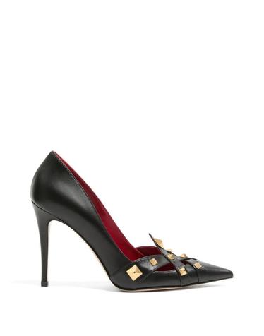 [해외직구][P13]valentino WS0PQ7JYW0NO 여성 펌프스 힐 하이힐 슬링백 스틸레토 구두 뮬 발레리나 valentino STUDDY LEATHER PUMPS
