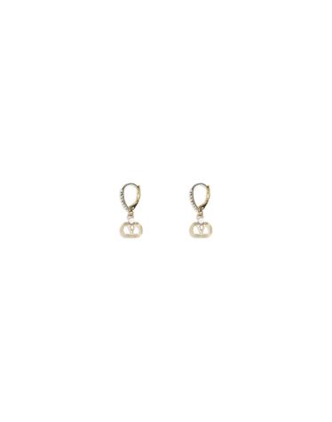 [해외직구][K68]valentino 9W2J0AI3YCW 9MN 여성 귀걸이 피어싱 이어링 악세사리 Ovalette Earrings in metal and Swarovski crystals