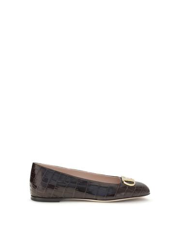 [해외직구][K68]valentino 9W2S0PI8LUR REL 여성 발레리나슈즈 플랫슈즈 단화 메리제인 VLogo Signature croc effect Ballerinas