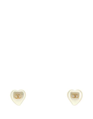 [해외직구][X45]valentino 9W2J0BM2UXM R5G 여성 귀걸이 피어싱 이어링 White metal Coeur Royal earrings