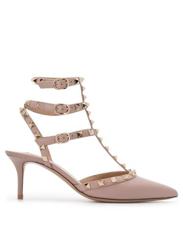 [해외직구][P13]valentino WS0375VODP45 여성 펌프스 힐 하이힐 슬링백 스틸레토 구두 뮬 발레리나 valentino ROCKSTUD LEATHER PUMPS