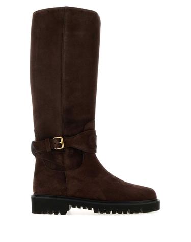 [해외직구][X45]valentino 9W2S0QA3EFG 0TO 여성 앵클부츠 미들 롱부츠 니하이부츠 Brown suede VLogo Signature boots