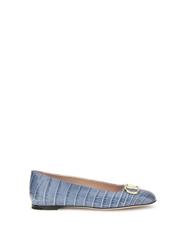 [해외직구][K68]valentino 9W2S0PI8LUR 4MA 여성 발레리나슈즈 플랫슈즈 단화 메리제인 VLogo Signature croc effect Ballerinas