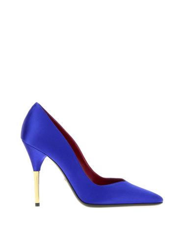 [해외직구][X45]valentino 9W0S0QL1KVW DL7 여성 펌프스 슬링백 하이힐 스트랩힐 Electric blue satin pumps