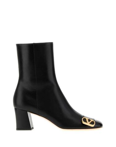 [해외직구][X45]valentino 9W2S0PT5KLD 0NO 여성 앵클부츠 미들 롱부츠 니하이부츠 Black leather ankle boots