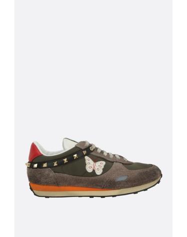 [해외직구][E32]valentino 9Y0S0O23ENB1RE 남성 로우탑 하이탑 슬립온 스니커즈 단화 에스빠듀 valentino Stud Up sneakers in nylon and suede