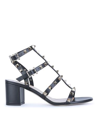 [해외직구][S27]valentino 9W2S0491VBP0NO 여성 샌들 플립플랍 조리 슬리퍼 슈즈 블로퍼 로퍼 뮬 BLACK LEATHER ROCKSTUD SANDALS