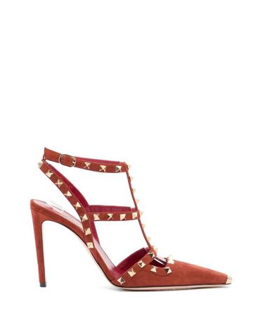 [해외직구][P13]valentino WS0PV4URTAXJ 여성 슬링백 스트랩힐 펌프스 힐 구두 하이힐 신발 슬링백 valentino ROCKSTUD SUEDE LEATHER PUMPS