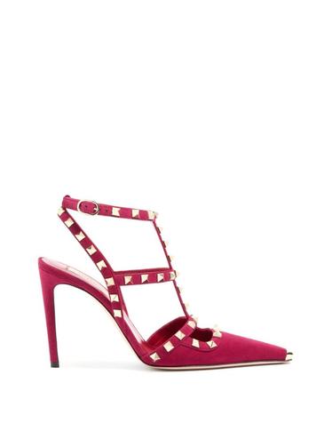 [해외직구][P13]valentino WS0PV4URTJ8M 여성 펌프스 힐 하이힐 슬링백 스틸레토 구두 뮬 발레리나 valentino ROCKSTUD SUEDE LEATHER PUMPS